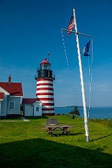 American Flags by West Quoddy Head Lighthouse